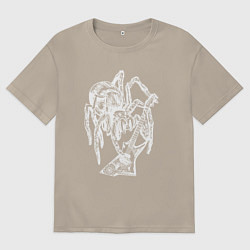 Футболка оверсайз мужская Spider rock, цвет: миндальный