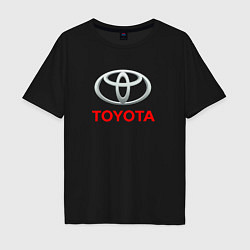 Футболка оверсайз мужская Toyota sport auto brend, цвет: черный