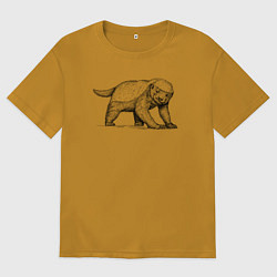 Мужская футболка оверсайз Медоед недоволен