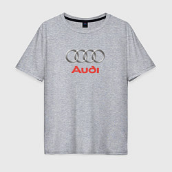 Футболка оверсайз мужская Audi brend, цвет: меланж