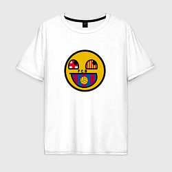 Футболка оверсайз мужская Barcelona smile, цвет: белый