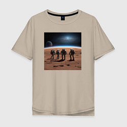 Мужская футболка оверсайз На марсе