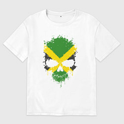 Мужская футболка оверсайз Ямайка череп