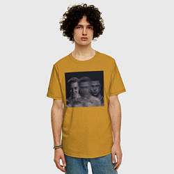 Футболка оверсайз мужская Тайлер Дёрден, цвет: горчичный — фото 2