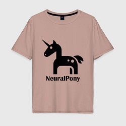 Мужская футболка оверсайз Neural Pony