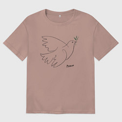 Мужская футболка оверсайз Пабло Пикассо - Голубь мира