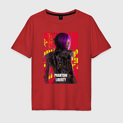 Мужская футболка оверсайз Cyberpunk 2077 Phantom Liberty: Songbird