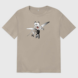 Мужская футболка оверсайз Напуганный-комар