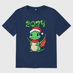 Мужская футболка оверсайз Милый дракончик 2024