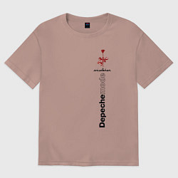 Мужская футболка оверсайз Depeche Mode - Роза Violator