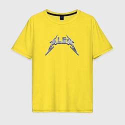Мужская футболка оверсайз Алекс - в стиле рок-группы металлика
