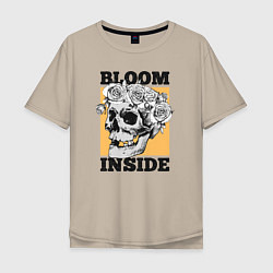 Футболка оверсайз мужская Bloom inside, цвет: миндальный