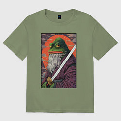Мужская футболка оверсайз Pepe samurai