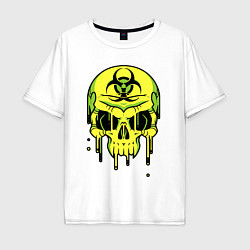 Мужская футболка оверсайз Biohazard skull