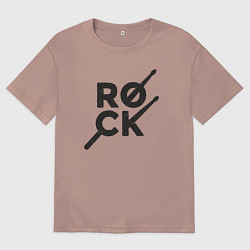 Мужская футболка оверсайз Рок барабанщик