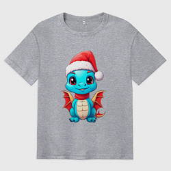 Мужская футболка оверсайз Сказочный новогодний дракоша