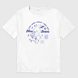 Футболка оверсайз мужская Newjeans bunnies, цвет: белый