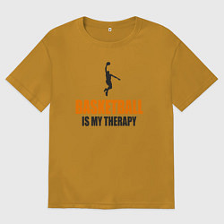 Мужская футболка оверсайз Баскетбол моя терапия