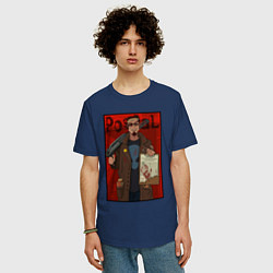 Футболка оверсайз мужская Postal - petition, цвет: тёмно-синий — фото 2