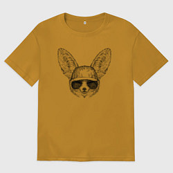 Мужская футболка оверсайз Фенек в очках