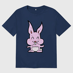 Мужская футболка оверсайз Счастливый кролик