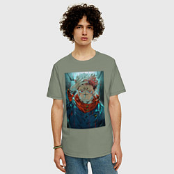 Футболка оверсайз мужская Крутой Суккуна, цвет: авокадо — фото 2