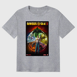 Мужская футболка оверсайз Serious Sam 2 - all bosses