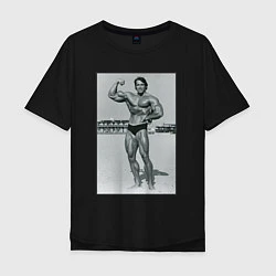 Футболка оверсайз мужская Mister Schwarzenegger, цвет: черный