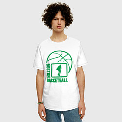 Футболка оверсайз мужская Boston basketball, цвет: белый — фото 2