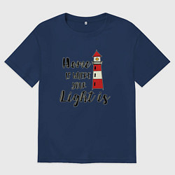 Мужская футболка оверсайз Маяк ретро