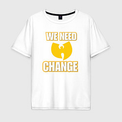 Мужская футболка оверсайз We need change