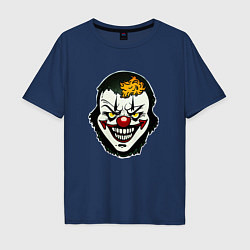 Футболка оверсайз мужская Злой клоун, цвет: тёмно-синий