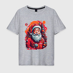 Мужская футболка оверсайз Санта Клаус