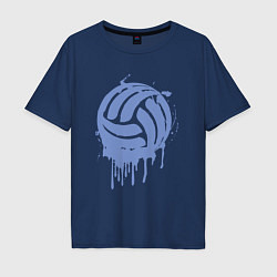 Футболка оверсайз мужская Ink volleyball, цвет: тёмно-синий