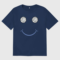 Мужская футболка оверсайз Волейбольный позитив