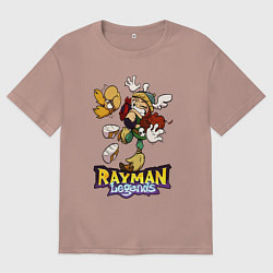 Мужская футболка оверсайз Рэймэн и Барбара - обнимашки