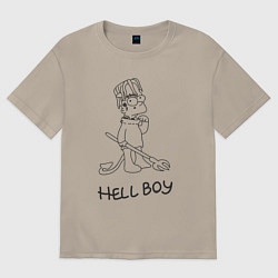 Мужская футболка оверсайз Bart hellboy Lill Peep