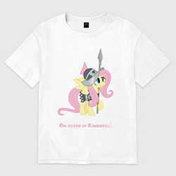 Мужская футболка оверсайз Флаттершай на страже добра