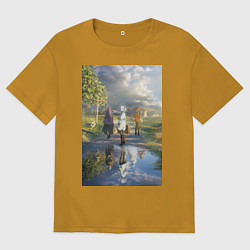 Мужская футболка оверсайз Фрирен провожающая в путь