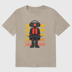 Мужская футболка оверсайз Чёрный КамераМен