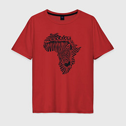 Мужская футболка оверсайз Африканская зебра