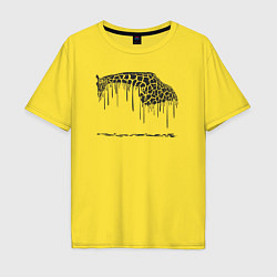 Мужская футболка оверсайз Чернильный жираф