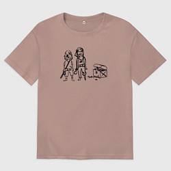 Мужская футболка оверсайз Макс и Хлоя из Life is Strange