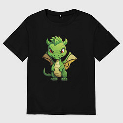 Мужская футболка оверсайз Добрый дракон 2024