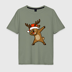 Мужская футболка оверсайз Dabbing deer