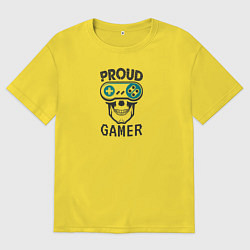 Футболка оверсайз мужская Proud Gamer, цвет: желтый