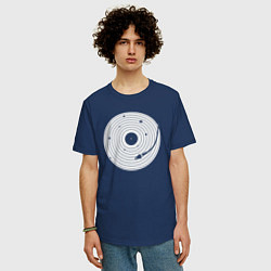 Футболка оверсайз мужская Vinyl world, цвет: тёмно-синий — фото 2