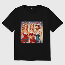 Футболка оверсайз мужская Happy New Sexy Year, цвет: черный