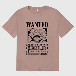 Мужская футболка оверсайз Листовка Луффи 5 гир йонко One Piece