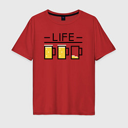 Мужская футболка оверсайз Life beer